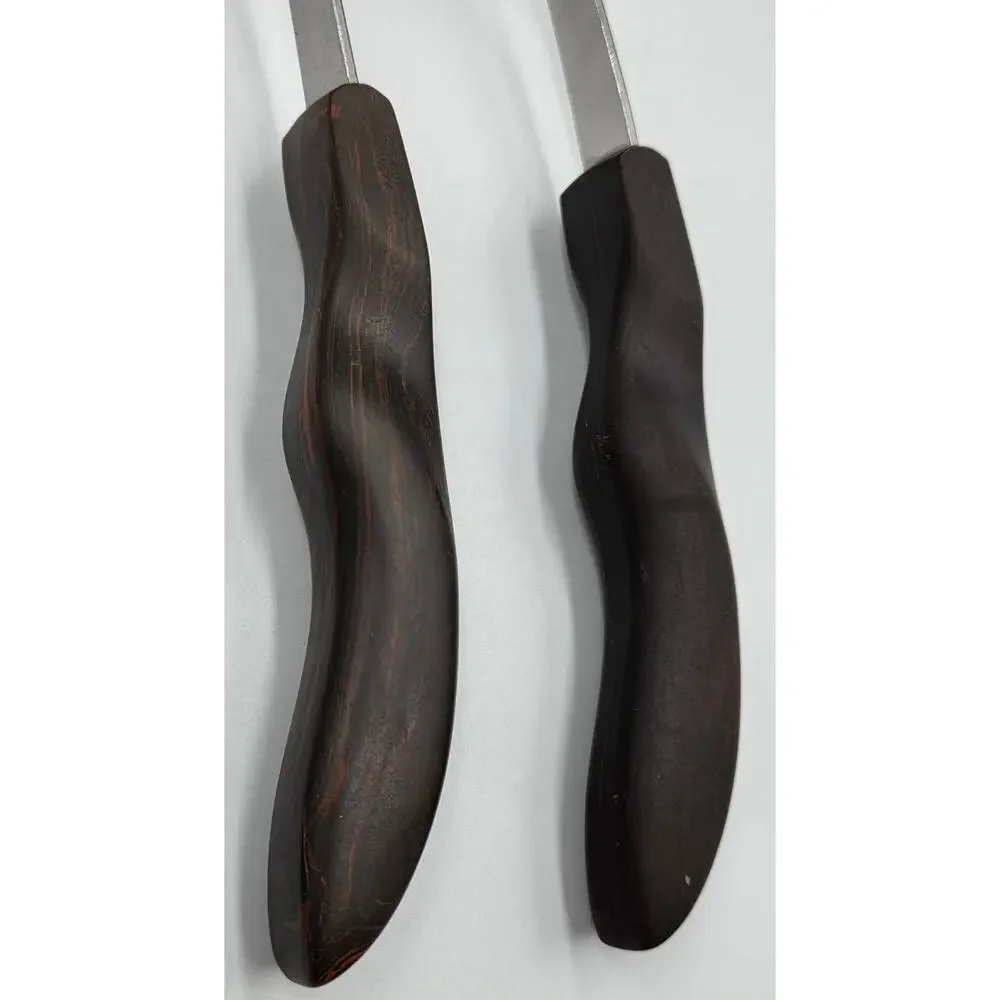 CUTCO Serving Utensil Set 3 Pc Slotted Spoon Basting Serving Masher Brown Swirl